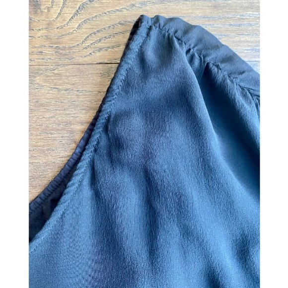 JB by Julie Brown Silk and Sequin Black One Shoulder Cape Dress Size 0 - Picture 8 of 15